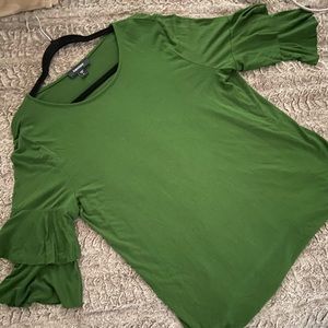 *3/$25* Karen Kane Knit Blouse with Ruffled Layered Short Sleeves